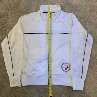 Vintage Nfl Pittsburgh Steelers Reebok Full Zip Track Jacket Ladies Size L