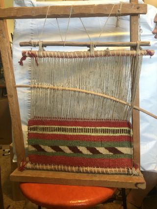 Antique Navaji Twill Sampler Weaving Loom Circa 1940