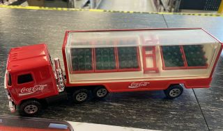 Vintage 1980 Buddy L Coca - Cola Coke Delivery Truck With Cases & Hand Truck.