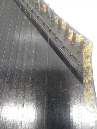 Antique Menzenhauer ' s Guitarr Zither Guitar Harp,  Rare 3