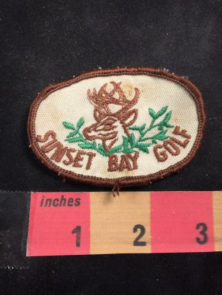 Vtg As - Is - Stained Sunset Bay Golf Course Patch Golfing Jacket Emblem C89x