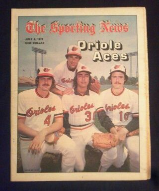 July 8 1978 The Sporting News Jim Palmer Orioles Aces No Label