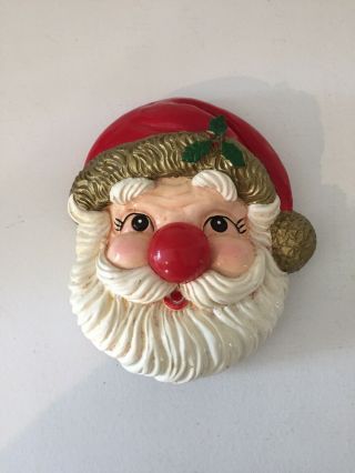Vintage Musical Santa With Light Up Nose