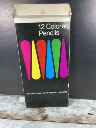 Vintage Berol Eagle 12 Colored Pencils Box 2