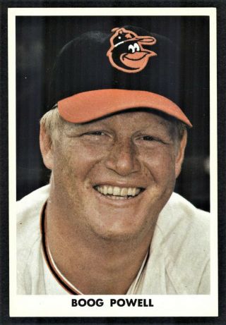 Boog Powell Baltimore Orioles 1972 Team Issue Photo/postcard