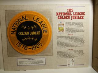 1925 National League Golden Jubilee Willabee & Ward Patch Cooperstown Baseball
