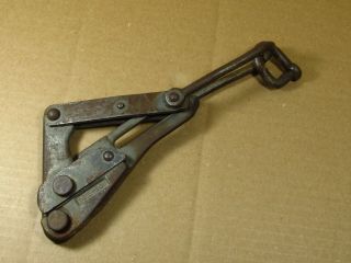 Vintage Klein & Sons 1613 - 30 Wire Rope & Cable Puller Grip Tool Fence Stretcher