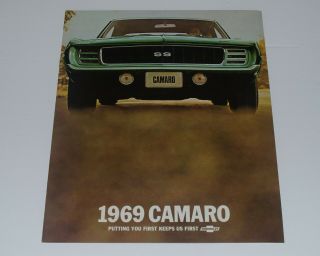 1969 Chevrolet Camaro Sales Brochure 69 Chevy Rally Sport Ss Near