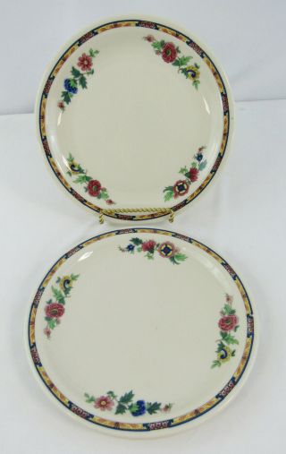 Vintage Syracuse China " Dewitt Clinton " Restaurant Ware Set Of 2 Luncheon Plates