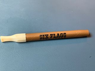Vintage Six Flags Over Texas Ball Point Ink Pen - Souvenir Cigar/cigarette Shape