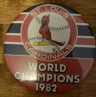 Vintage 1982 St.  Louis Cardinals World Series Champions Pin Button Pinback
