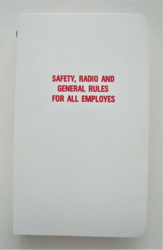 Vintage 1989 Union Pacific Railroad Up Safety Radio General Rules Book