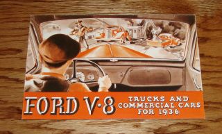 1936 Ford V - 8 Truck & Commerical Car Full Line Foldout Sales Brochure 36
