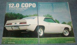 1969 Copo Zl - 1 427 Camaro Pure Stock Drag Car Article " 12.  0 Copo "