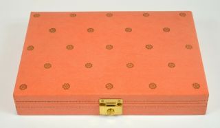 Vintage Mele Jewelry Box (peach) Made In U.  S.  A.