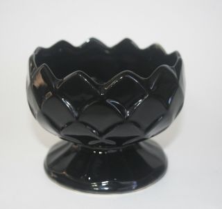 Vintage Gloss Black Mccoy 599 Planter Pot Vase Bowl Ceramic 4 " Tall