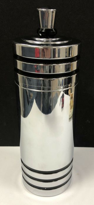 Antique Deco Chase Chrome Cocktail Shaker Gaiety