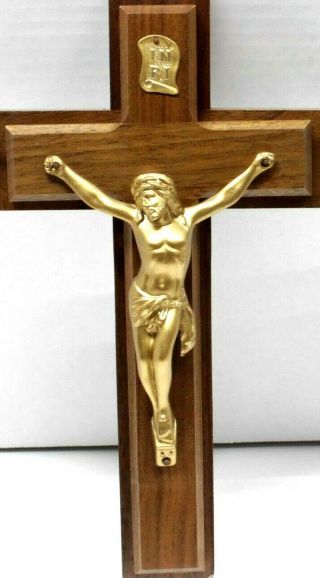 Vintage Wooden Crucifix Cross Sick Call Last Rites Catholic Wall Hanging Cross