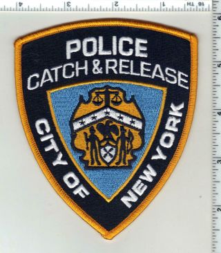 York City Police " Catch & Release Novelty Shoulder Patch