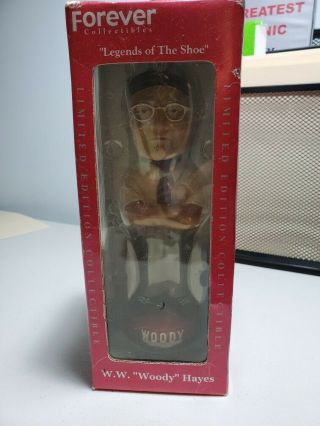 Woody Hayes Legends Of The Shoe Bobblehead Doll,  Forever Collectibles,  Opened