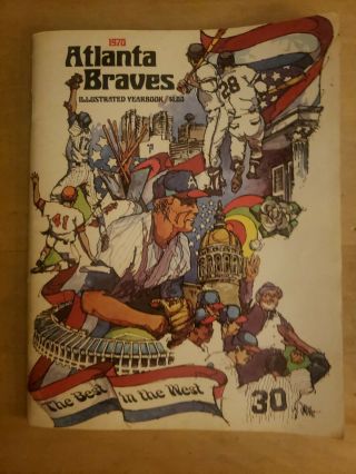 1970 Atlanta Braves Illustrated Yearbook Hank Aaron Hoyt Wilhelm Phil Niekro