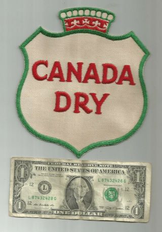 Vintage Canada Dry Soda Pop Drivers Back Patch Made On Old Twill Unsewn