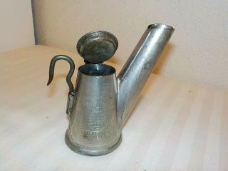 Vintage Antique George Anton Globe Miners Teapot Wick Lamp