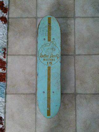Vintage 1960’s Roller Derby Mustang Skateboard Wood Board