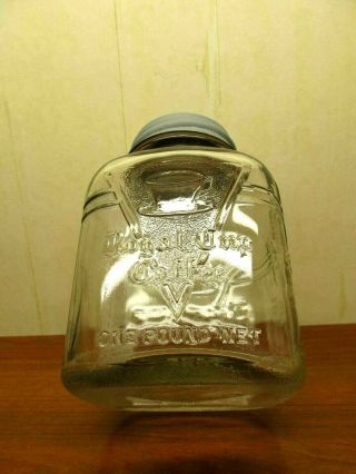 Vintage Royal Cup Coffee Jar With A Zinc Lid