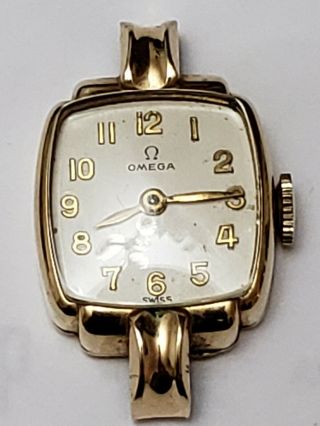 Antique Vintage Omega 14k Gold Filled Mechanical Ladies Watch