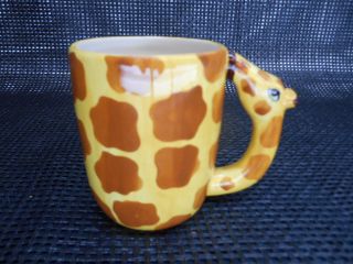 Old Vtg Kalahari Giraffe Coffee Cup Mug Neck Handle Souvenir Collectibles