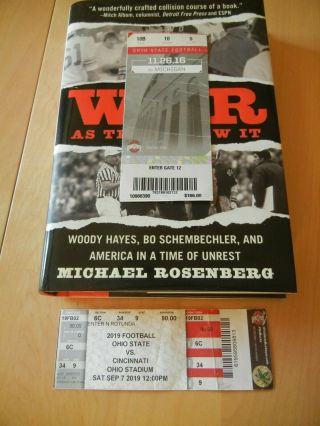 Ohio State Buckeyes Vs Michigan Ticket Stubs & Classic Hardback Retail $26.  99
