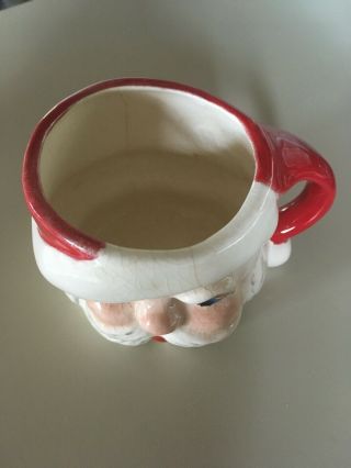 2 Vintage 1950 Santa Claus Mugs Coffee Cups Christmas Snow Crafts HandMade 3