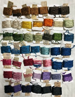45,  Collingbournes,  Glossilla Vintage Embroidery Thread Rainbow Colors Silk