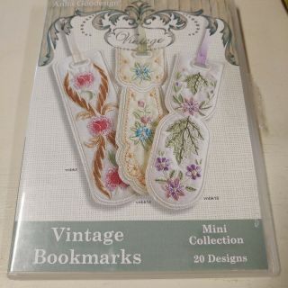 Anita Goodesign Vintage Bookmarks 20 Designs Embroidery Machine Design Cd