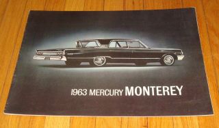1963 Mercury Monterey Deluxe Sales Brochure S - 55 Custom Colony Park