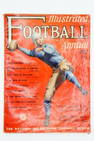 Vintage Illustrated Football Annual 1932 - All - American College Football Review