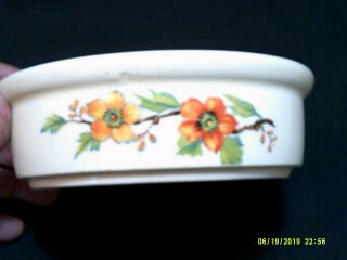 Vintage Coors Thermo Floree Bowl Casserole Porcelain Colo.  6 1/2 " Dia