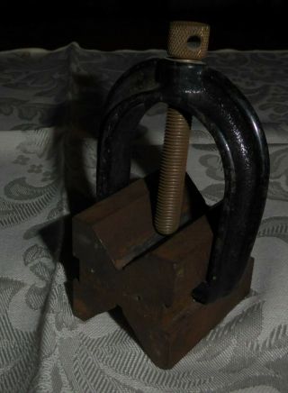 Vintage Machinist V Block And Clamp
