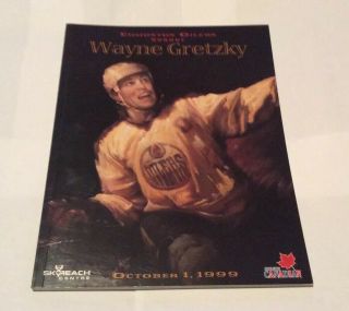 1999 Edmonton Oilers Honour Wayne Gretzky Program Number Retirement