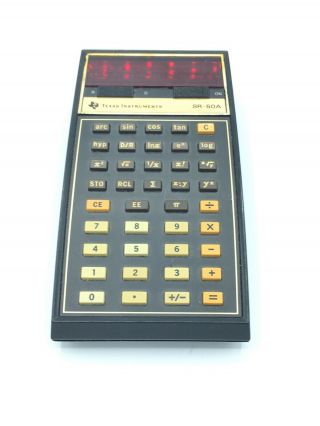 Vintage Texas Instruments Sr - 50a Slide Rule Calculator