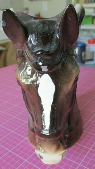 Vtg Samson Import Co Relpo 5497B Stallion Ceramic Horse Head Vase Planter Japan 2