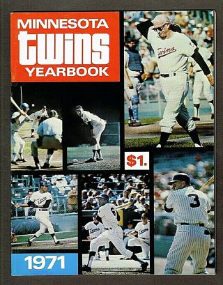 1971 Minnesota Twins Yearbook,  Rod Carew,  Harmon Killebrew,  Tony Oliva,  Blyleven