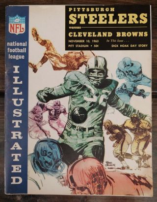1963 Cleveland Browns Vs Pittsburgh Steelers Nfl Illustrated Football Program