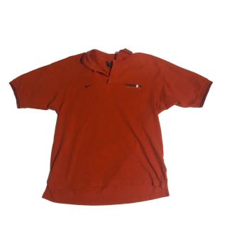 Vintage Clemson Tigers Nike Team Men’s Polo Shirt Size Large Orange Short Sleeve