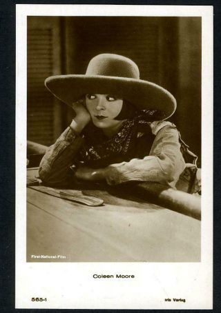Vintage Colleen Moore In Big Hat,  Austrian Iris 1920 