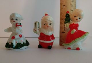 Cute Vintage Christmas figurines with freckles made in Taiwan 2
