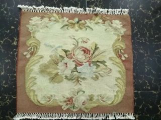 Antique 19th Century Aubusson French Hand Woven Table Size 18 " X18 Cm46x46excell