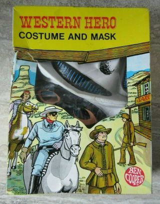 Old Vintage 1977 Ben Cooper Western Hero Lone Ranger Halloween Costume