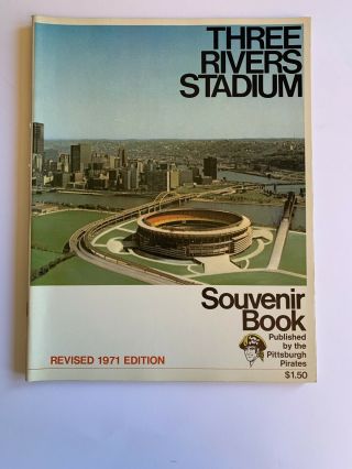 Pittsburgh Pirates Baseball Three Rivers Stadium Souvenir Book 1971 Edition
